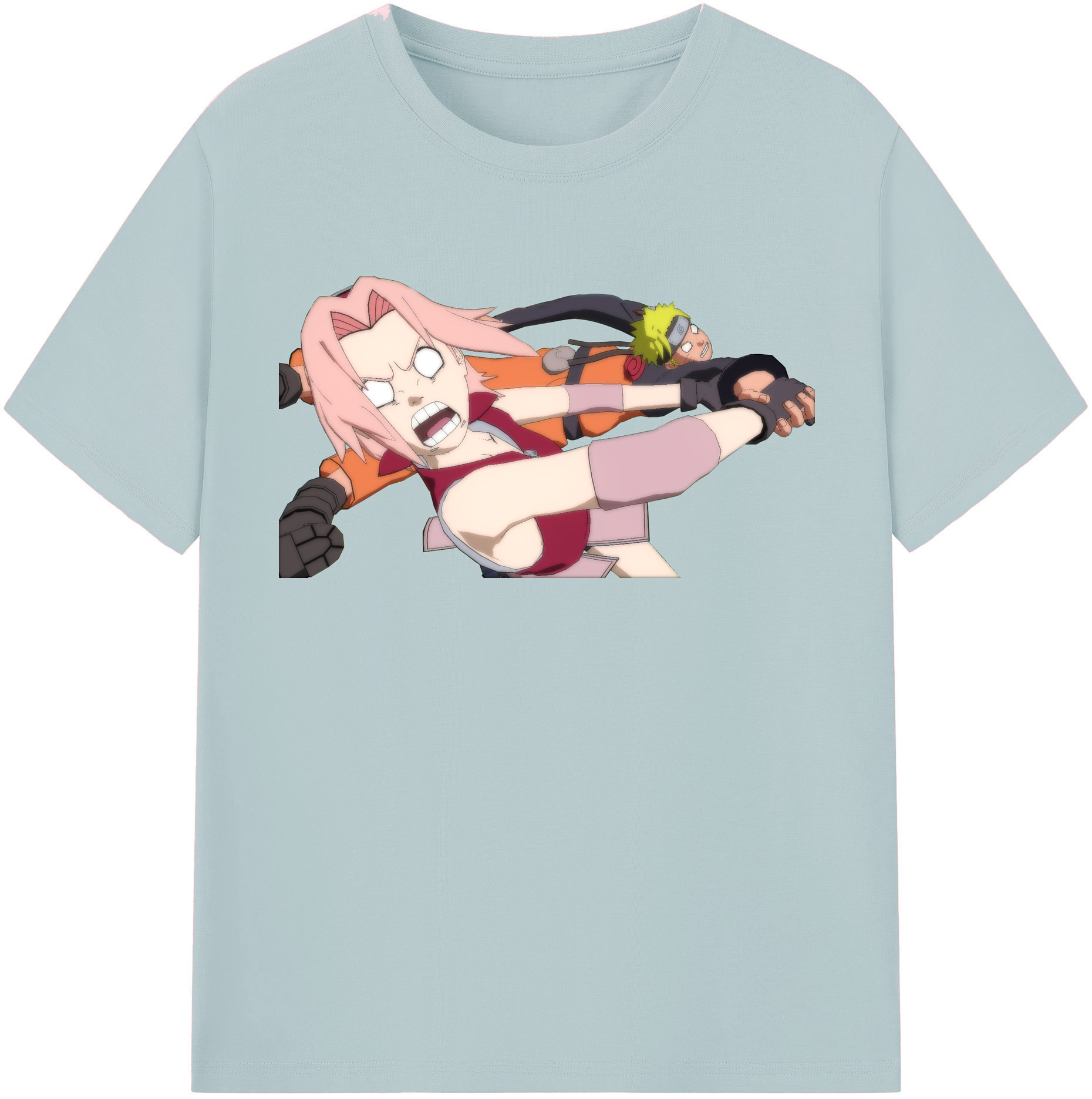 （画像用） NARUTO -ナルト- 春野サクラ Haruno Sakura 綿100％半袖Tシャツ（フロントプリント）